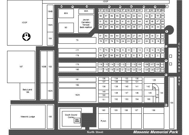 a map showing the layout of the park
